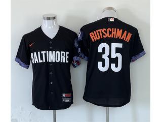 Nike Baltimore Orioles 35 Adley Rutschman Baseball Jersey Black City Edition
