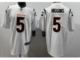 Cincinnati Bengals 5 Tee Higgins Football Jersey Legend White