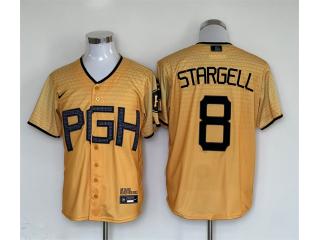 Nike Pittsburgh Pirates 8 Willie Stargell Baseball Jersey Yellow