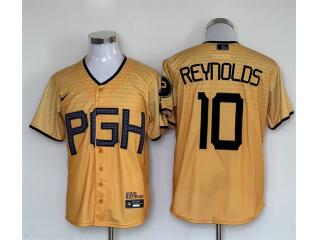 Nike Pittsburgh Pirates 10 Bryan Reynolds Baseball Jersey Yellow
