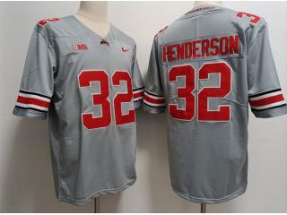 Ohio State 32 TreVeyon Henderson College Football Jersey Limited Gray