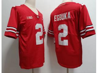 Ohio State 2 Emeka Egbuka College Football Jersey Limited Red