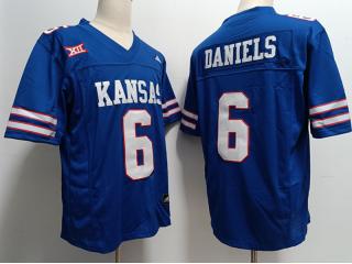 Kansas Jayhawks 6 Jalon Daniels College Football Jersey Blue
