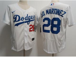 Nike Los Angeles Dodgers 28 J.D. Martinez Flexbase Baseball Jersey White