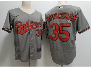 Nike Baltimore Orioles 35 Adley Rutschman Flexbase Baseball Jersey Gray