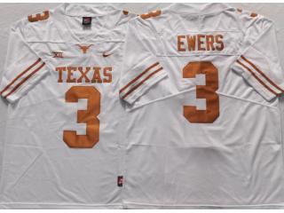 Texas Longhorns 3 Quinn Ewers College Limited Football Jersey White
