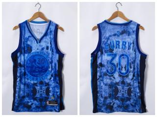 Nike Golden State Warrior 30 Stephen Curry Basketball Jersey MVP version blue