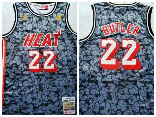 Miami Heat 22 Jimmy Butler Basketball Jersey Gray Retro