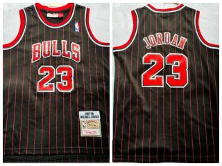 Youth Chicago Bulls 23 Michael Jordan Basketball Jersey Black Retro
