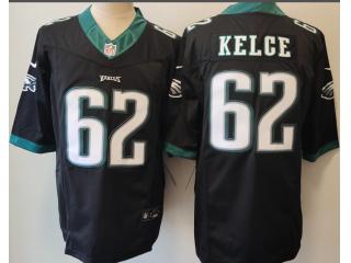 Philadelphia Eagles 62 Jason Kelce Football Jersey Black Three Dynasties