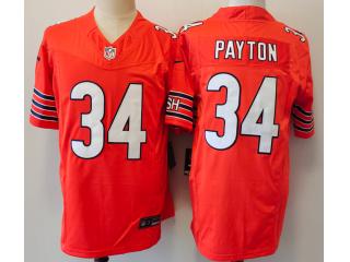 Chicago Bears 34 Walter Payton Football Jersey Orange Three Dynasties