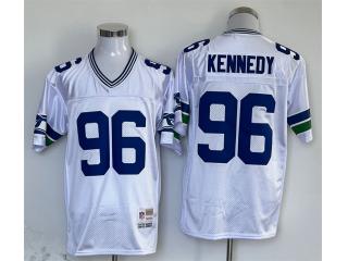Seattle Seahawks 96 Cortez Kennedy Football Jersey White Retro