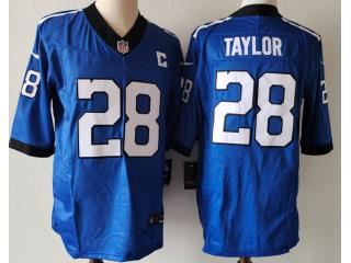 Indianapolis Colts 28 Jonathan Taylor Football Jersey Blue Three Dynasties