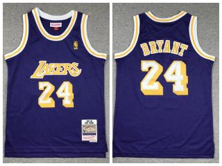 Youth Los Angeles Lakers 24 Kobe Bryant Basketball Jersey Purple Retro