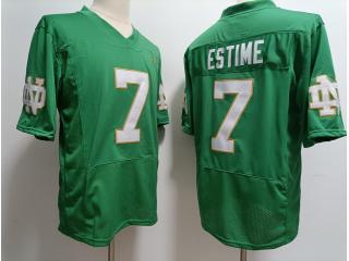 Norte Dame Fighting 7 Audric Estime College Football Jersey Green