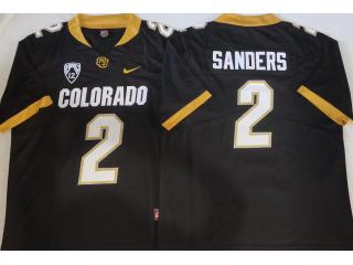 Colorado Buffaloes 2 Shedeur Sanders College Football Jersey Black