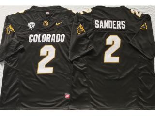 Colorado Buffaloes 2 Shedeur Sanders College Football Jersey Black