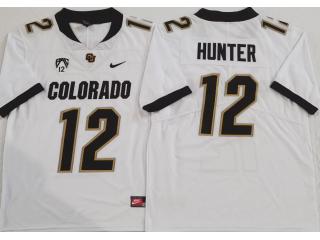 Colorado Buffaloes 12 Travis Hunter College Football Jersey White