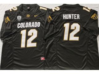 Colorado Buffaloes 12 Travis Hunter College Football Jersey Black
