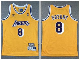 Youth clover Los Angeles Lakers 8 Kobe Bryant Basketball Jersey Yellow