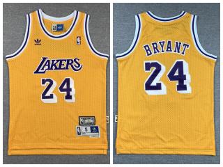 Youth clover Los Angeles Lakers 24 Kobe Bryant Basketball Jersey Yellow