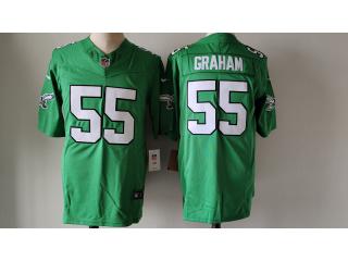Philadelphia Eagles 55 Brandon Graham Football Jersey Green Three Dynasties
