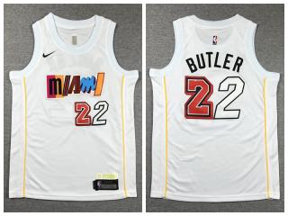 Youth Nike Miami Heat 22 Jimmy Butler Basketball Jersey White
