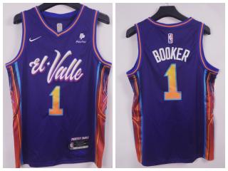 Nike Feinikesi suns 1 Devin Booker Basketball Jersey Purple City Edition