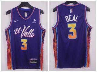 Nike Feinikesi suns  3 Bradley Beal Basketball Jersey Purple City Edition