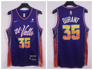 Nike Feinikesi suns 35 Kevin Durant Basketball Jersey Purple City Edition