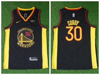 Nike Golden State Warrior 30 Stephen Curry Basketball Jersey Black City Edition