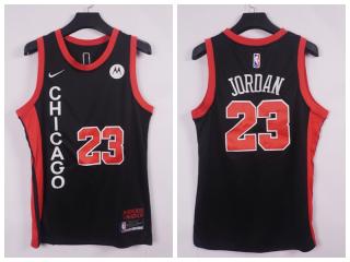 Nike Chicago Bulls 23 Michael Jordan Basketball Jersey Black City Edition