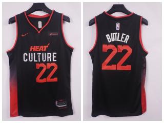 Nike Miami Heat 22 Jimmy Butler Basketball Jersey Black City Edition