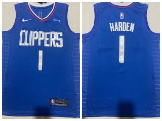 Nike L.A. Clippers 1 James Harden Basketball Jersey  Blue
