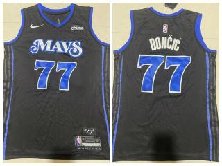 Nike Dallas Mavericks 77 Luka Doncic Basketball Jersey Black