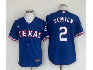 Nike Texas Rangers 2 Marcus Semien Baseball Jersey Blue