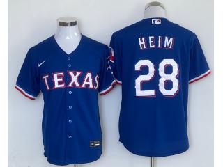 Nike Texas Rangers 28 Jonah Heim Baseball Jersey Blue