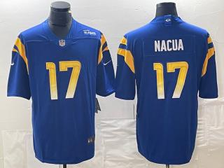 St. Louis Rams 17 Puka Nacua Football Jersey Blue