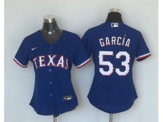 Women Nike Texas Rangers 53 Adolis García Baseball Jersey Blue