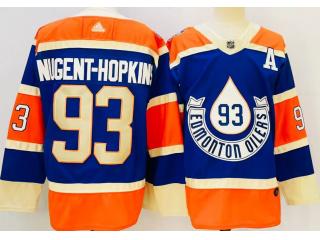 Adidas Edmonton Oilers 93 Ryan Nugent-Hopkins Ice Hockey Jersey