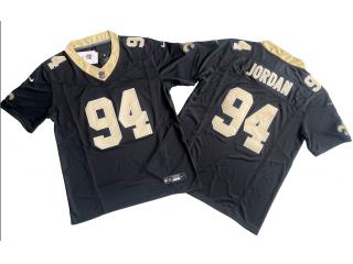 New Orleans Saints 94 Cameron Jordan Football Jersey Black Three Dynasties