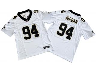 New Orleans Saints 94 Cameron Jordan Football Jersey White Three Dynasties