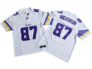 Minnesota Vikings 87 T.J. Hockenson Football Jersey White Three Dynasties