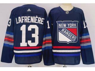 Adidas New York Rangers 13 Alexis Lafreniere  Ice Hockey Jersey Nany Blue