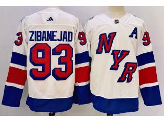 Adidas New York Rangers 93 Mika Zibanejad Ice Hockey Jersey White