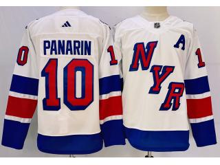 Adidas New York Rangers 10 Artemi Panarin Ice Hockey Jersey White