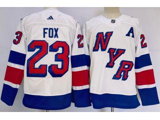 Adidas New York Rangers 23 Adam Fox Ice Hockey Jersey White