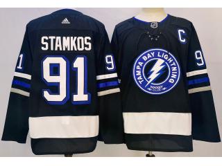 Adidas Tampa Bay Lightning 91 Steven Stamkos Ice Hockey Jersey Black