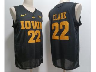 Iowa Hawkeyes 22 Caitlin Clark College Basketball Jersey Black