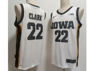 Iowa Hawkeyes 22 Caitlin Clark College Basketball Jersey White